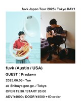 「fuvk japan tour 2025」東京公演初日の告知ビジュアル。