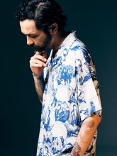 THE BLUE HEARTS Open Collar Shirt