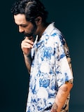 THE BLUE HEARTS Open Collar Shirt