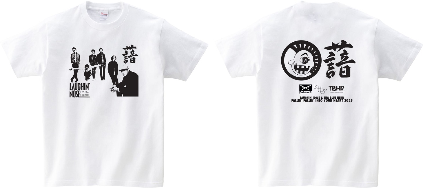 「FALLIN' FALLIN' INTO YOUR HEART 2025」会場限定Tシャツのデザイン。
