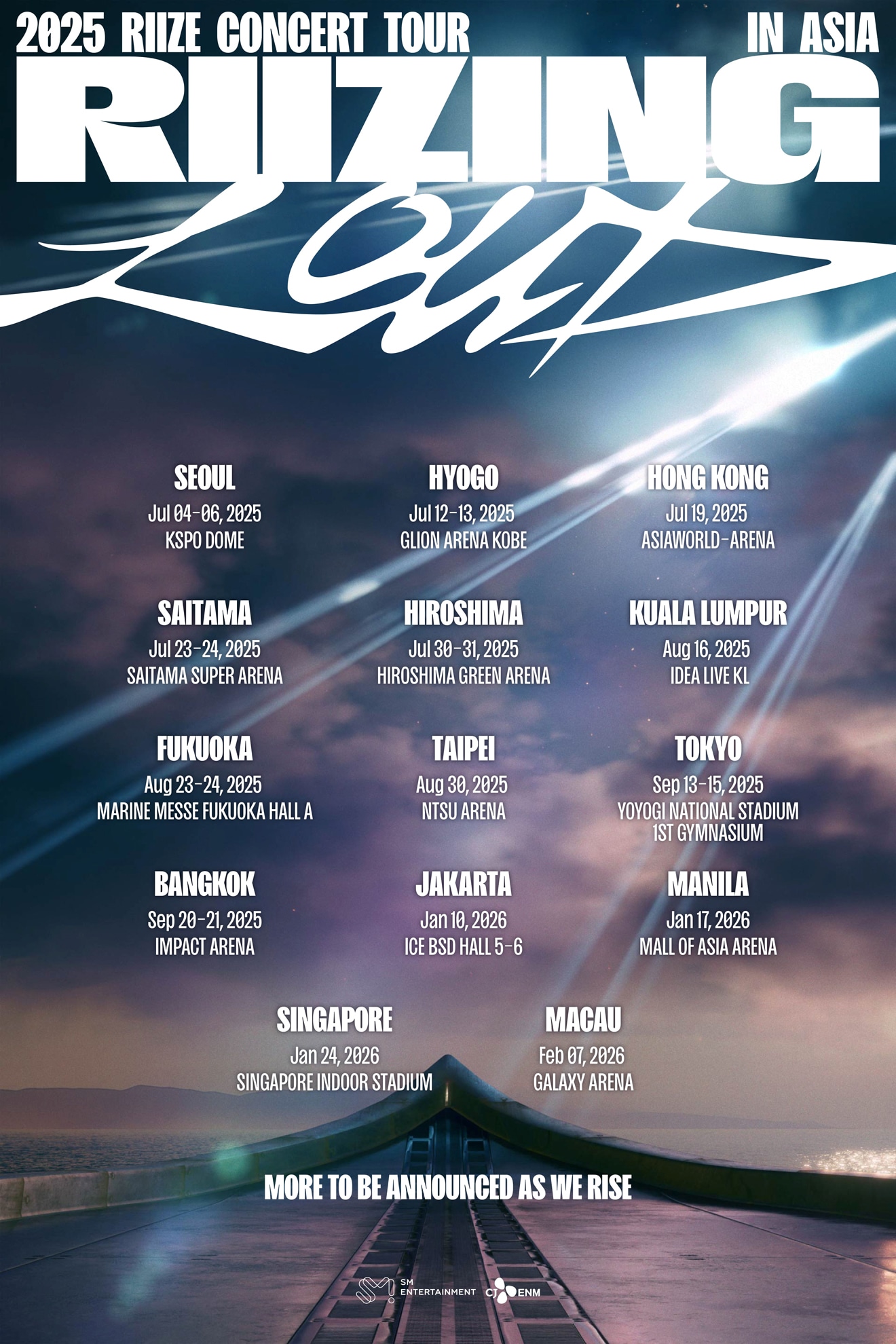「2025 RIIZE CONCERT TOUR [RIIZING LOUD] IN JAPAN」告知画像
