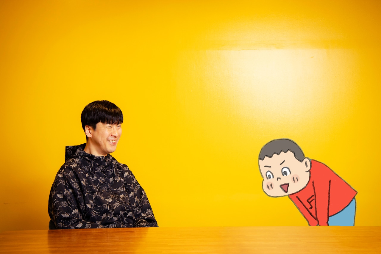 取材のお礼を言うキニナル君。