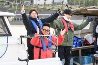 左から内田篤人、宮川大輔、山下健二郎（三代目 J SOUL BROTHERS）。©︎日本テレビ