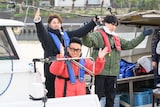左から内田篤人、宮川大輔、山下健二郎(三代目 J SOUL BROTHERS)。©︎日本テレビ