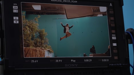 「ムヒシリーズ」新テレビCM撮影の様子。