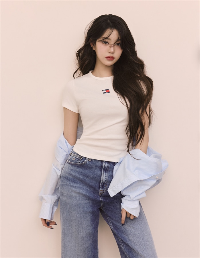 IVE ウォニョン着用【 JEANS】デニム ミニ スカート IVEウォニョン、デニムのミニスカート＆ロングブーツで美脚