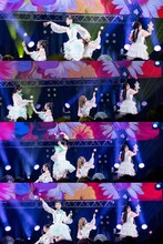 一輪の花を手に「Hello, Goodbye」を歌う東京女子流。