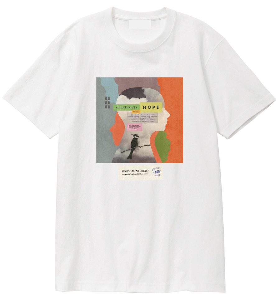 SILENT POETS「HOPE」Tシャツのデザイン。