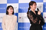 母娘役の田牧そら(左)、木村文乃(右)。イベント中も木村は田牧をさりげなくサポートする。