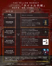 THE YELLOW MONKEYのニューシングル収録内容。