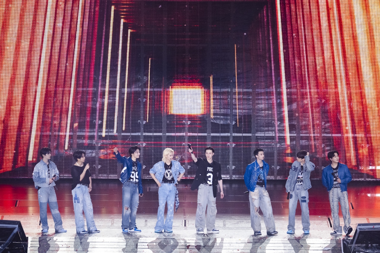 「Stray Kids World Tour ＜dominATE＞」エコパスタジアム公演の様子。（撮影：田中聖太郎）