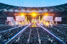 「Stray Kids World Tour ＜dominATE＞」エコパスタジアム公演の様子。（撮影：田中聖太郎）