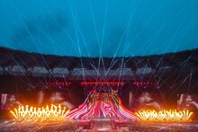 「Stray Kids World Tour ＜dominATE＞」エコパスタジアム公演の様子。（撮影：田中聖太郎）