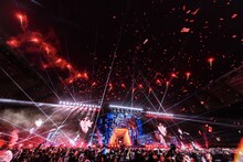 「Stray Kids World Tour ＜dominATE＞」エコパスタジアム公演の様子。（撮影：田中聖太郎事務所）