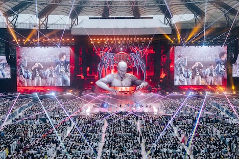 「Stray Kids World Tour ＜dominATE＞」エコパスタジアム公演の様子。（撮影：田中聖太郎）