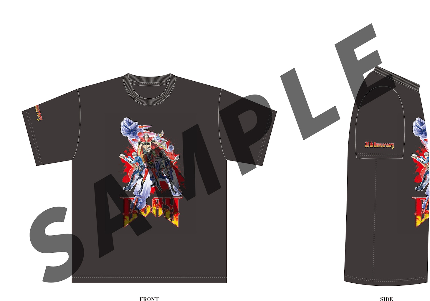 「GLAY 30th Anniversary GLAY EXPO 2024-2025 GRAND FINALE」会場キャンペーン賞品のTシャツサンプル画像。