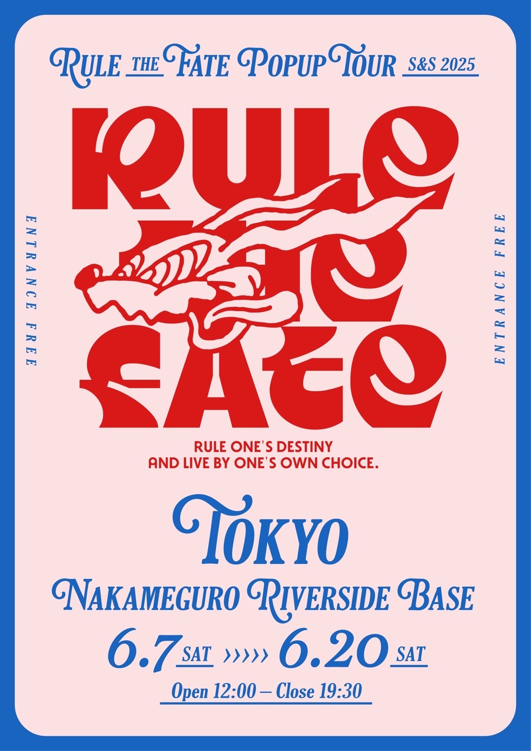 「RULE THE FATE POP UP TOUR S&S 2025」告知ビジュアル