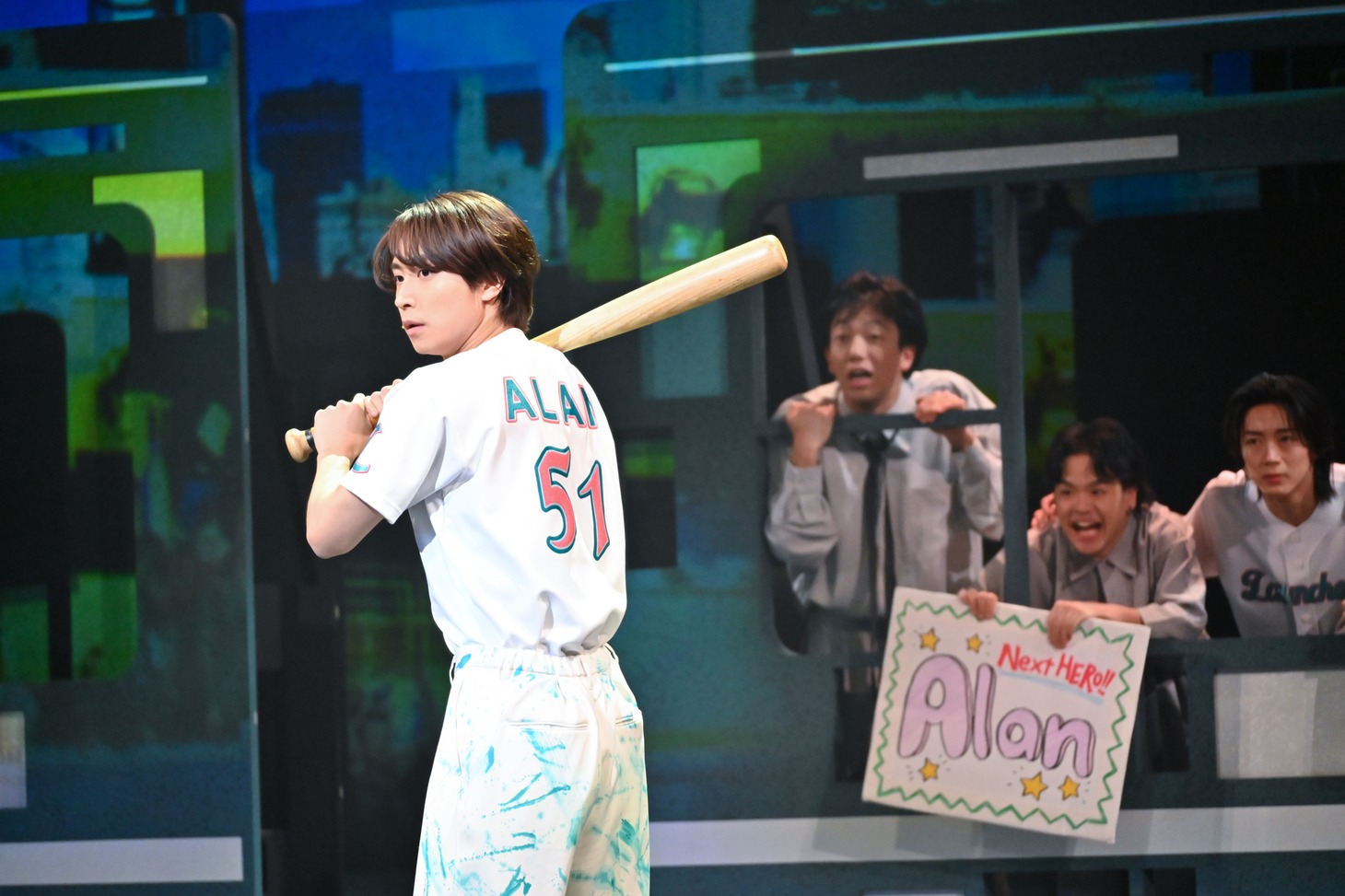 メジャーリーガーになって打席に立つ阿部顕嵐。