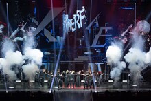 「2025 INI 3RD ARENA LIVE TOUR『XQUARE』」神奈川・Kアリーナ横浜公演の様子。©LAPONE ENTERTAINMENT