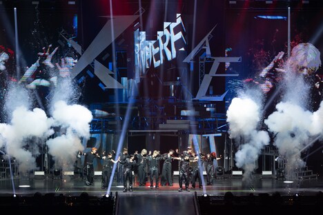 「2025 INI 3RD ARENA LIVE TOUR『XQUARE』」神奈川・Kアリーナ横浜公演の様子。©LAPONE ENTERTAINMENT