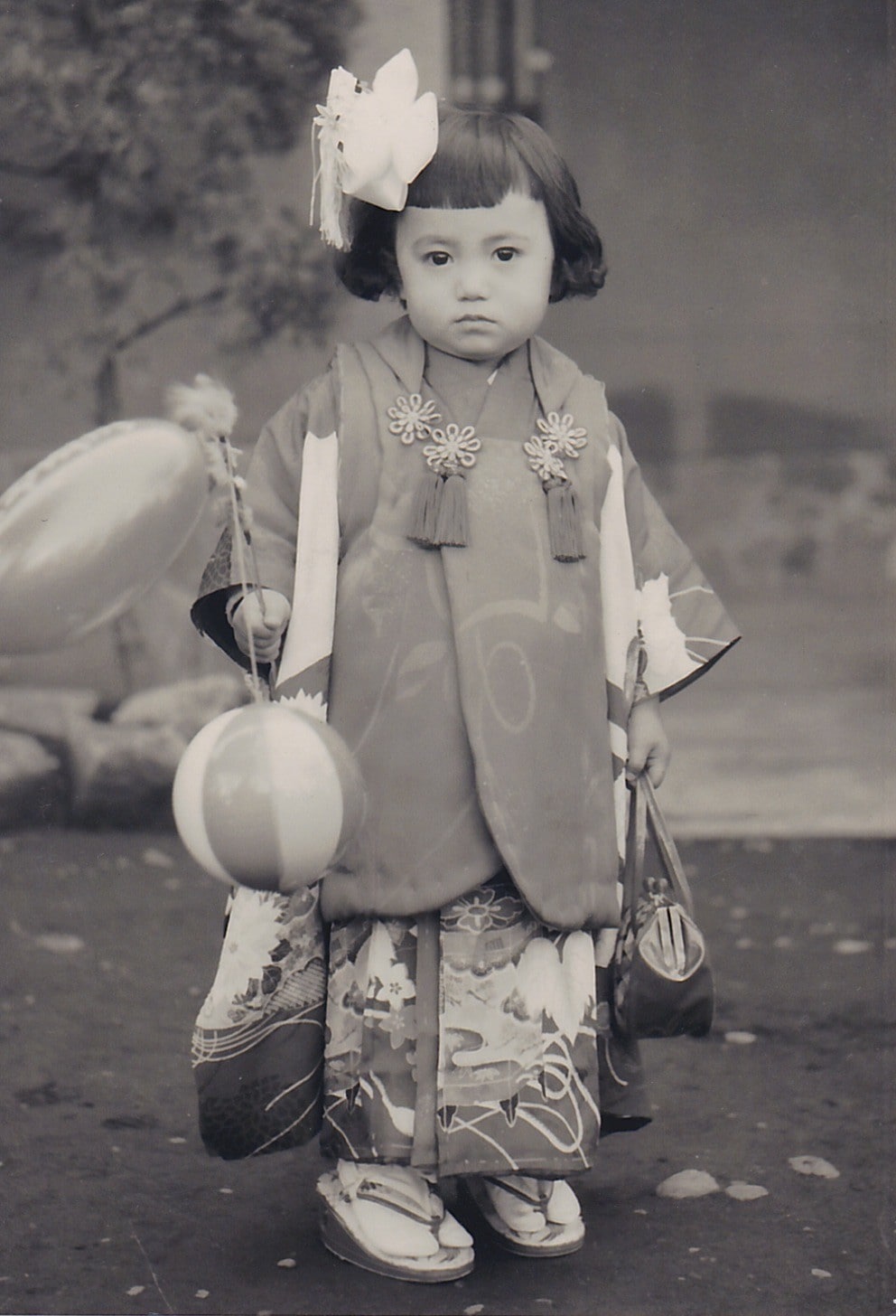 七五三の記念写真。