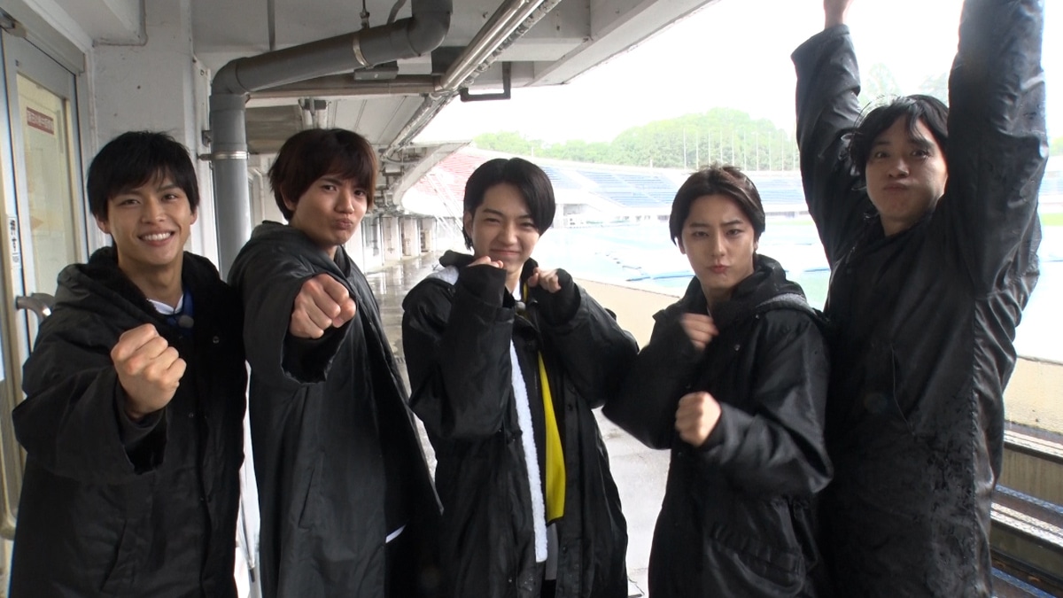 左から菅田琳寧（B&ZAI）、高地優吾（SixTONES）、西畑大吾（なにわ男子）、安嶋秀生（少年忍者）、戸塚祥太（A.B.C-Z）。©︎TBS