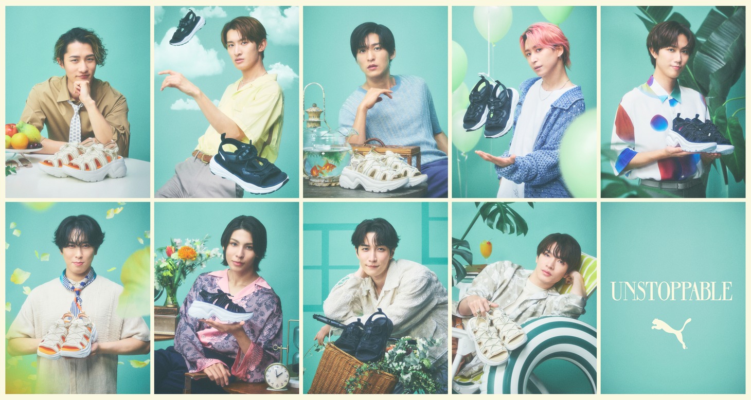 人気画像6位は「Snow ManがPUMAのサンダルをアピール、夏らしいシチュエーションで」より、PUMA「UNSTOPPABLE（アンストッパブル）」キャンペーン第2弾告知画像。