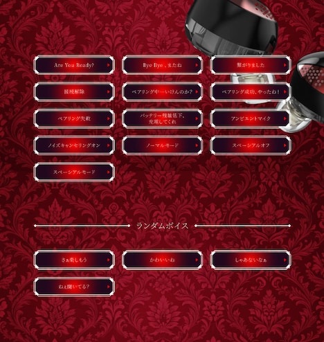 「TE-J2-666」に収録されるボイス一覧。