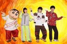 クレヨンしんちゃんとSaucy Dog。©臼井儀人 / 双葉社・シンエイ・テレビ朝日・ADK 2025