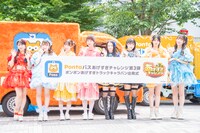 左からCUTIE STREETの佐野愛花、梅田みゆ、SWEET STEADYの山内咲奈、白石まゆみ、CANDY TUNEの桐原美月、福山梨乃、FRUITS ZIPPERの鎮西寿々歌、真中まな。
