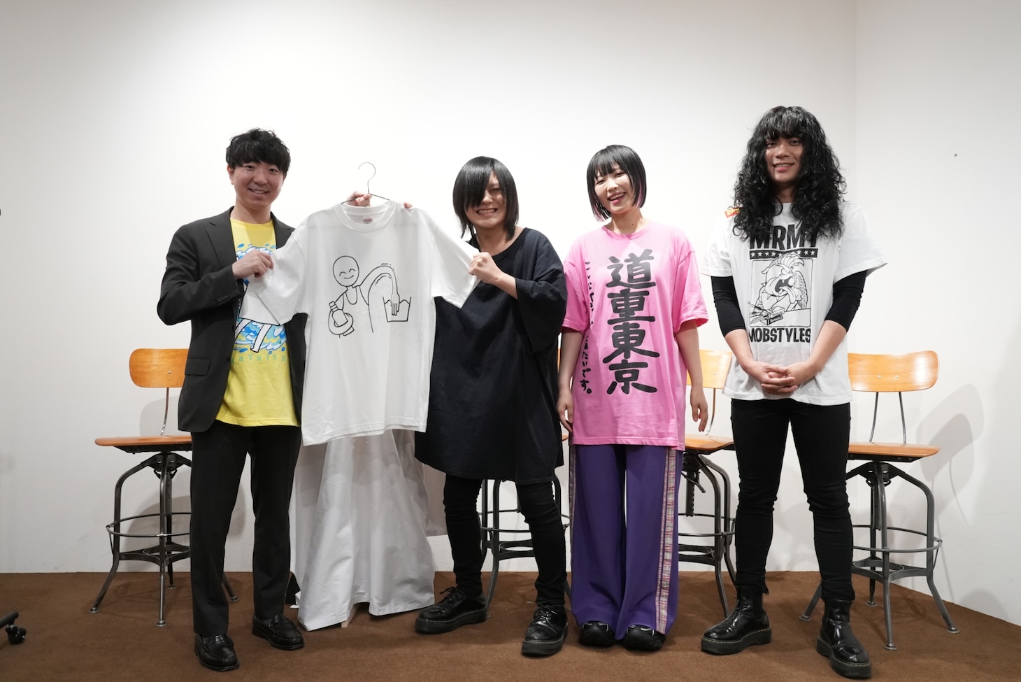 左から辻本光貴氏、こやまたくや、ありぼぼ、もりもりもと。
