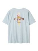 「【COOL COLLECTION】【接触冷感】ICEワンポイントビッグTシャツ」ブルー（BACK）（税込7260円）