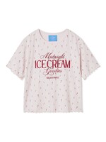 「【接触冷感】アイス柄ワッフルプルオーバー」ピンク（税込5940円）