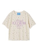 「【接触冷感】アイス柄ワッフルプルオーバー」アイボリー（税込5940円）