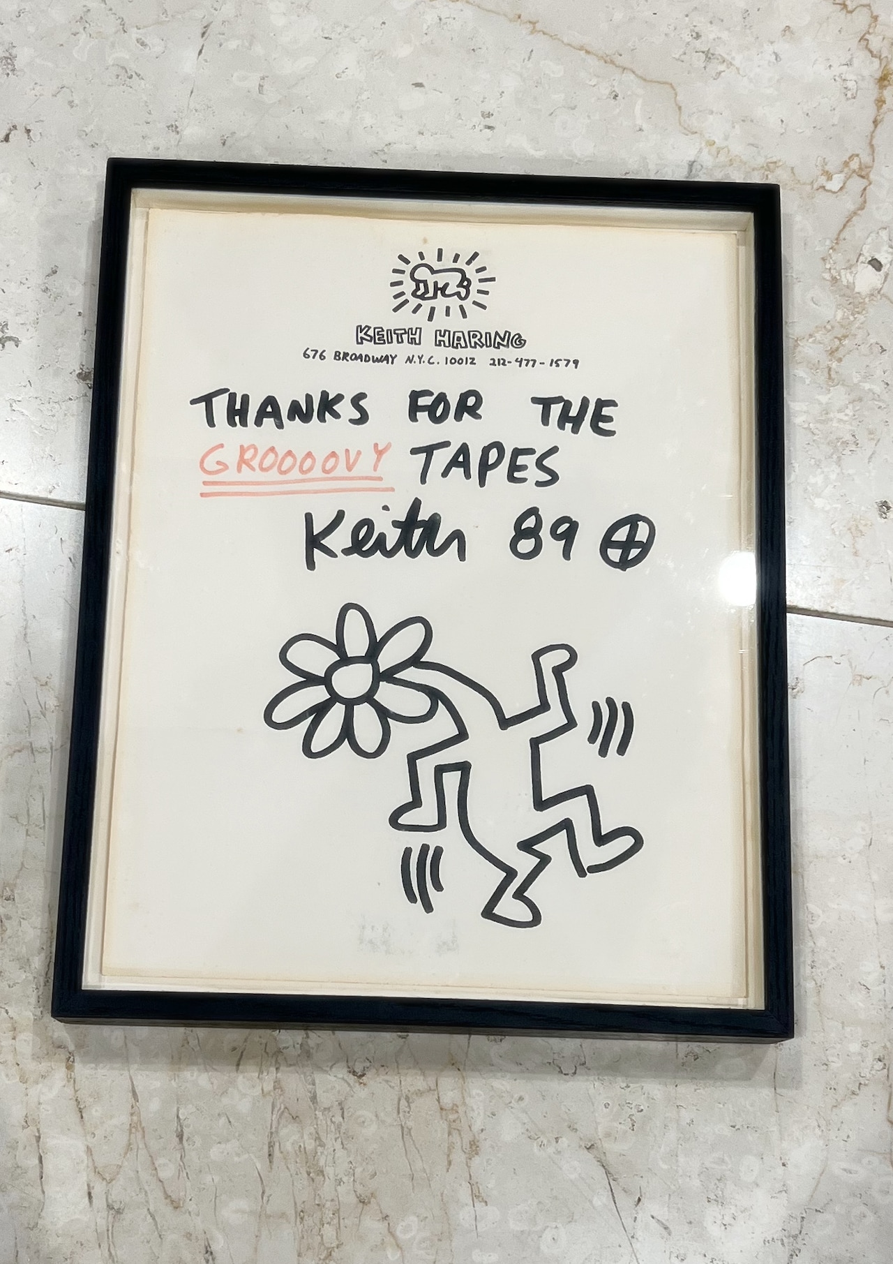 キース・へリングからもらったメッセージ。