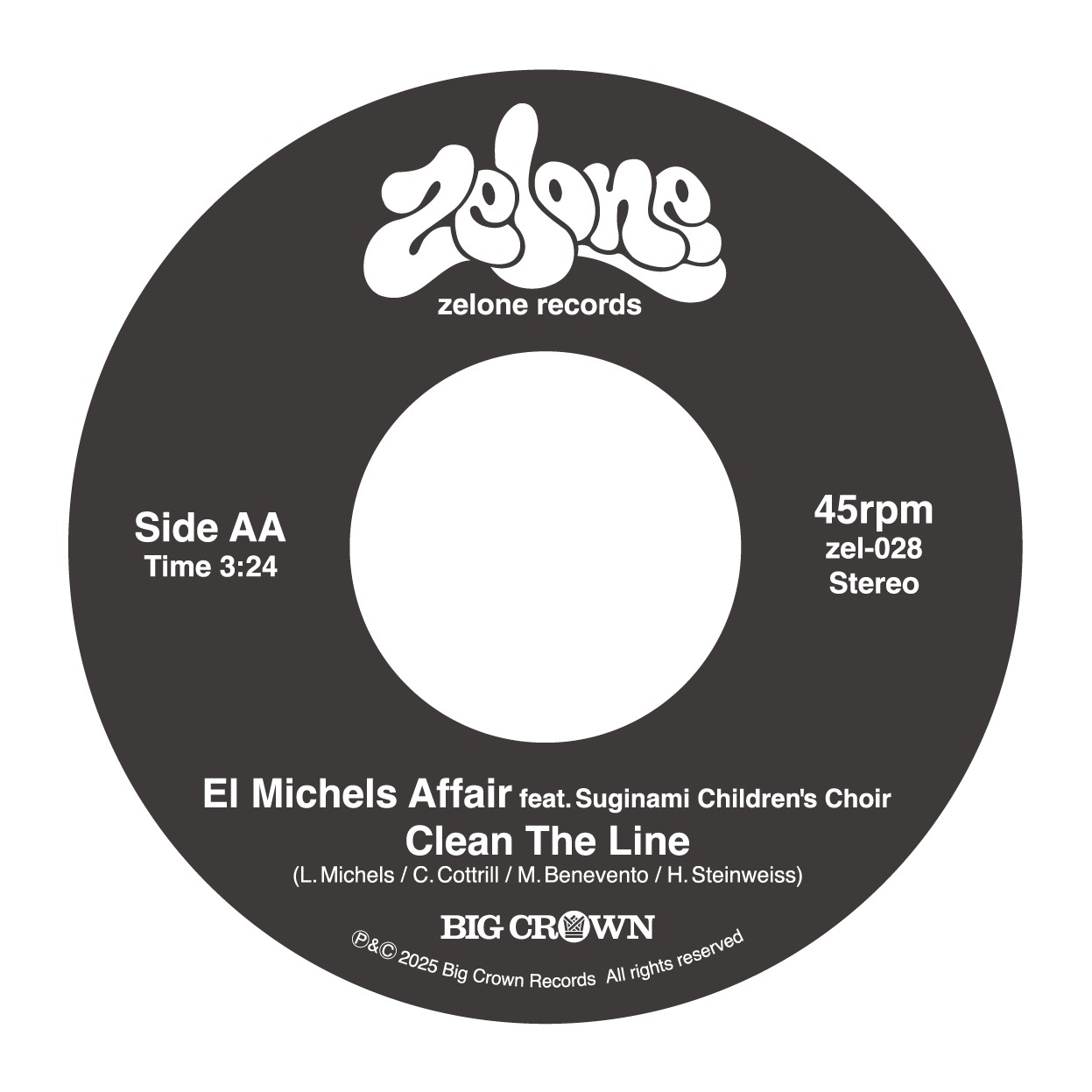El Michels Affair「Indifference」のレーベルデザイン。