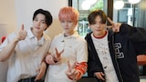 左からTREASUREのドヨン、ヨシ、アサヒ。
