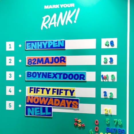 「Weverse Artist Zone」より、サッカーゲームのスコアボード。