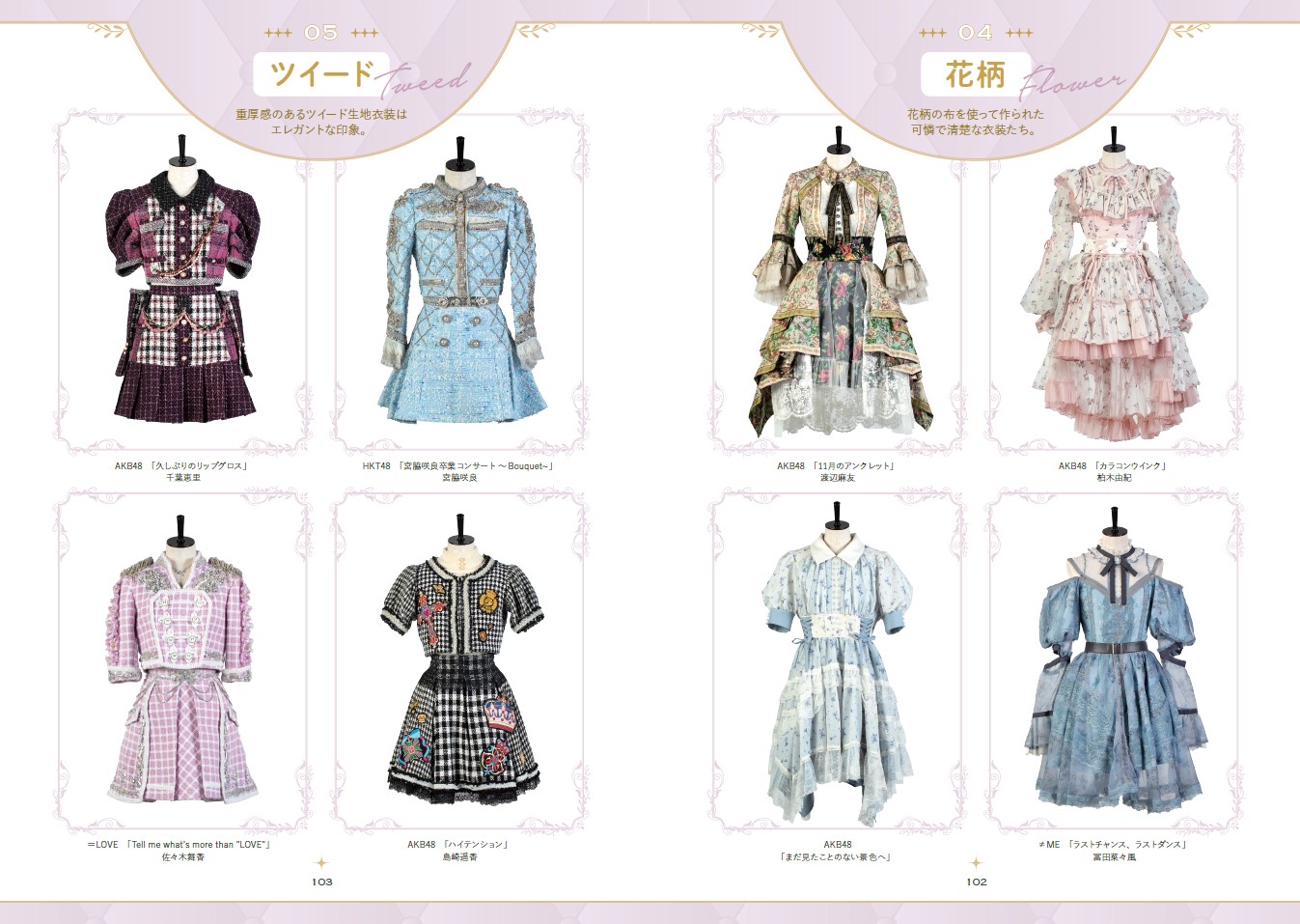 茅野しのぶ「アイドル衣装のひみつ～カワイイの方程式～」より。