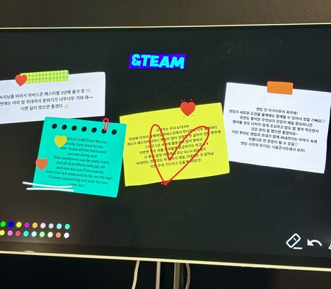 「Weverse Artist Zone」より、Weverseで事前に募集されたファンからのメッセージをアーティストが閲覧できるWelcome Zone。