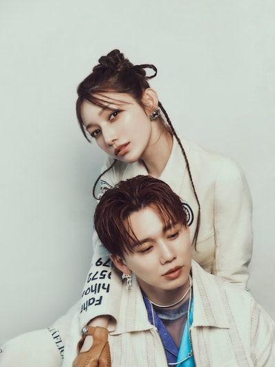 後藤真希と花村想太（Da-iCE）。