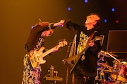 人気画像2位は「GLAY怒涛のデビュー30周年『GLAY EXPO』完結、1音1音に愛を込めて届けた京セラドーム公演」より、「BLACK MONEY」で力強く拳を突き合わせるJIRO(B)とHISASHI(G)。(撮影:岡田裕介)