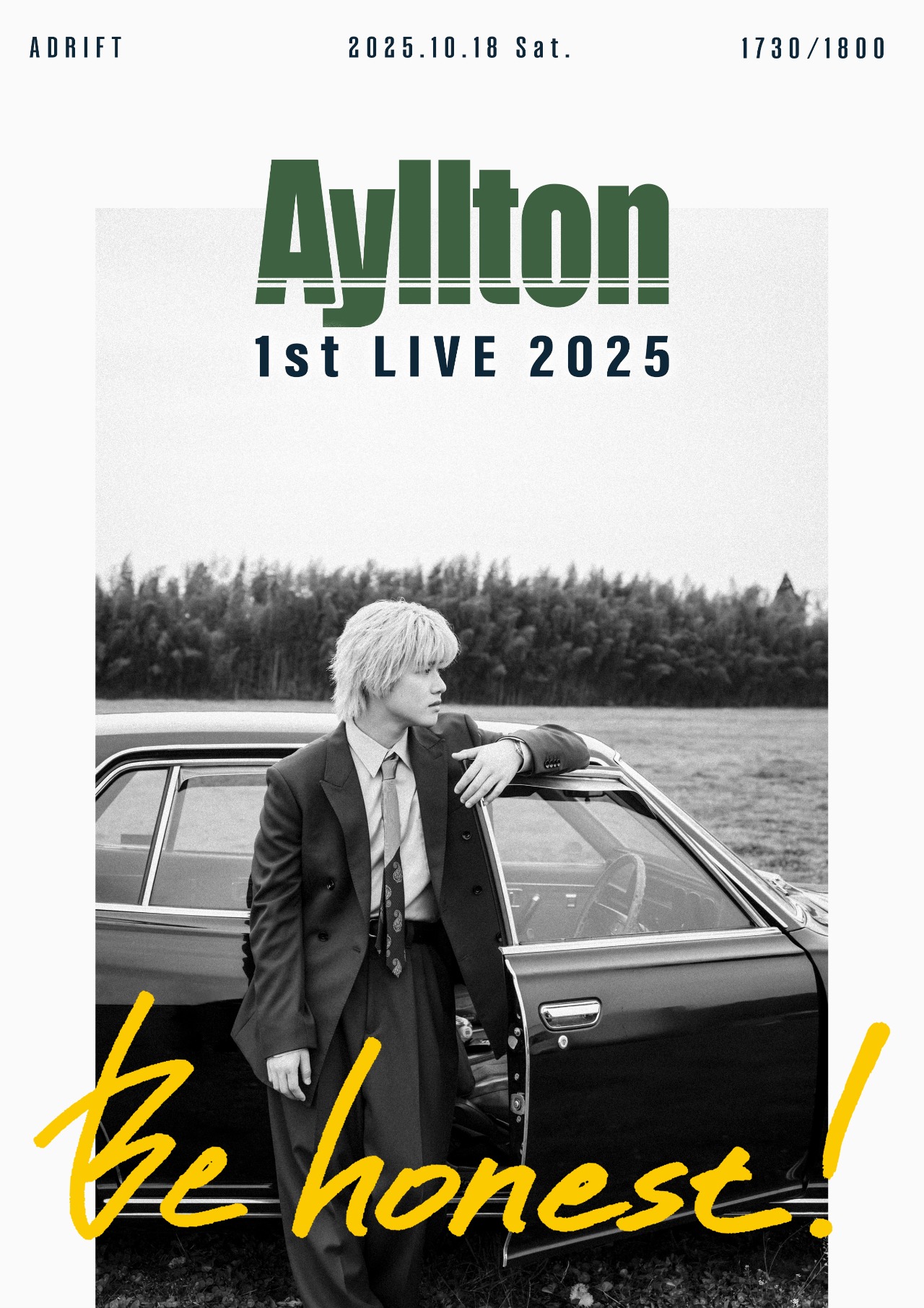 「Ayllton 1st LIVE 2025 "Be honest!"」フライヤー