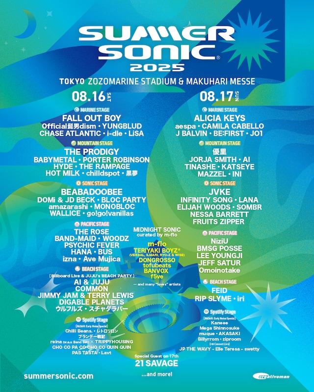 「SUMMER SONIC 2025」出演者