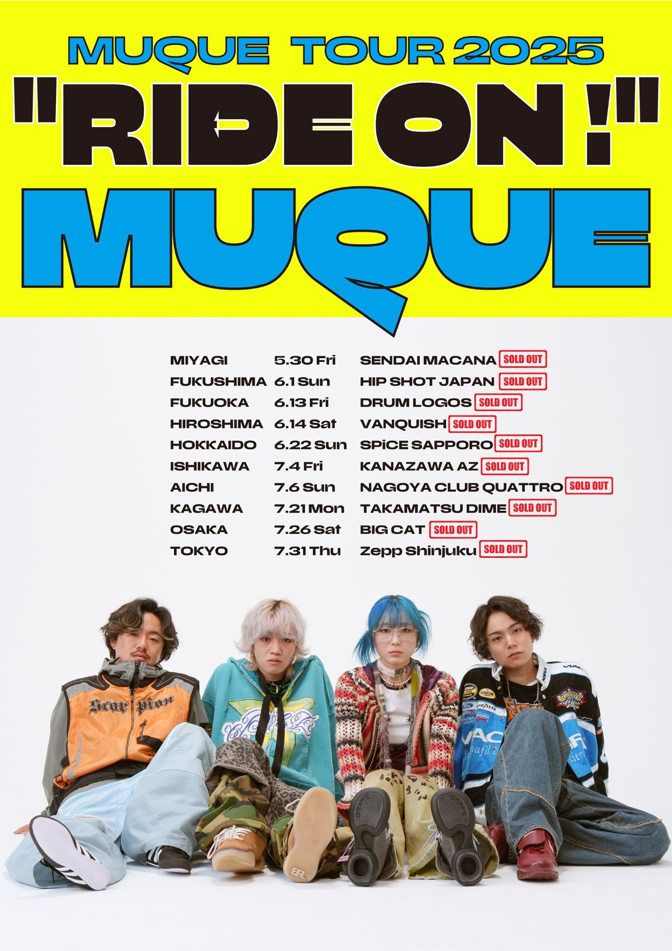 「MUQUE TOUR 2025 "RIDE ON !"」ビジュアル