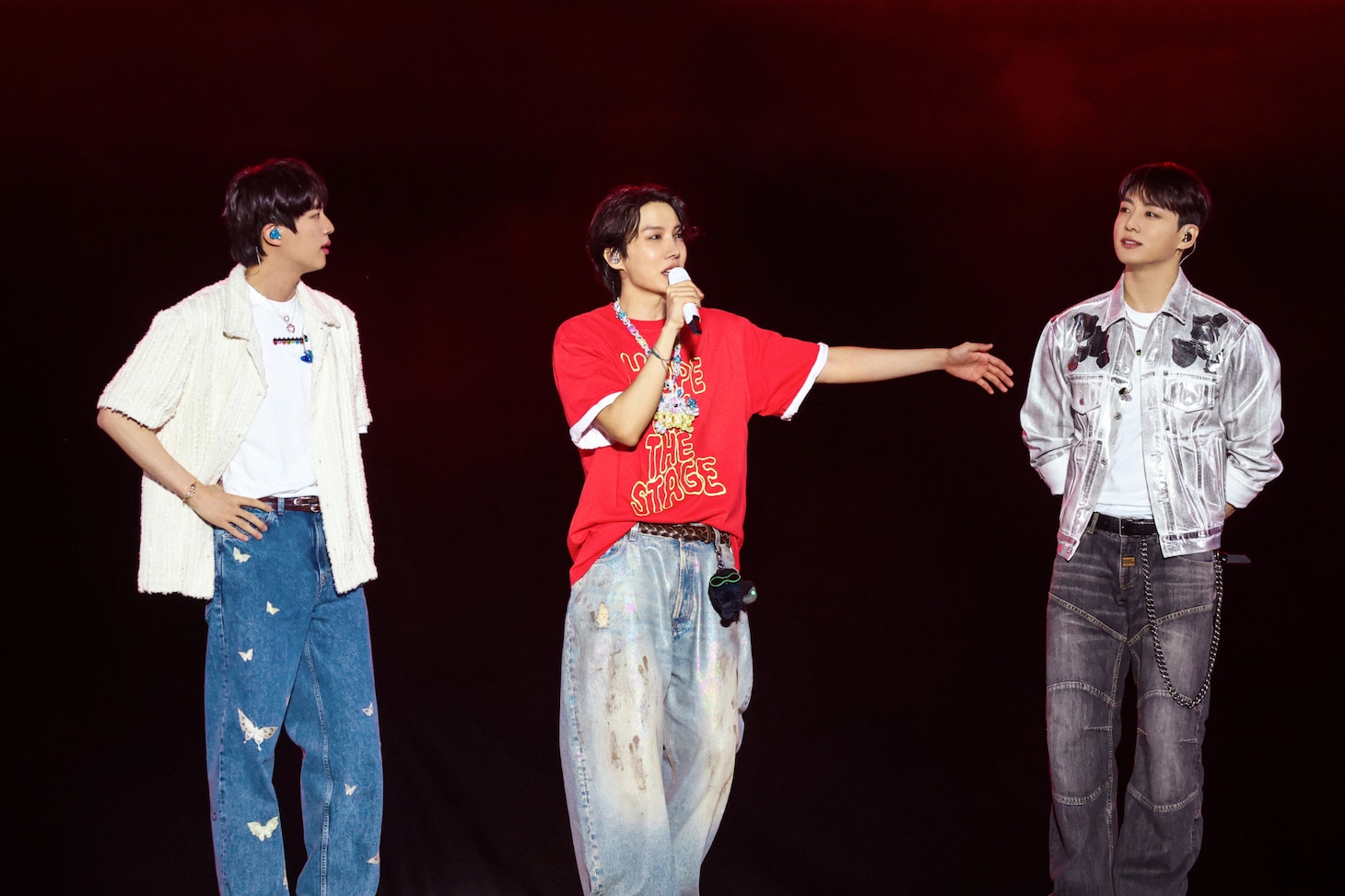 左からJIN、J-HOPE、JUNG KOOK。(P)&(C)BIGHIT MUSIC