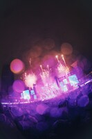 花火が上がる横浜スタジアム。（撮影：後藤壮太郎）