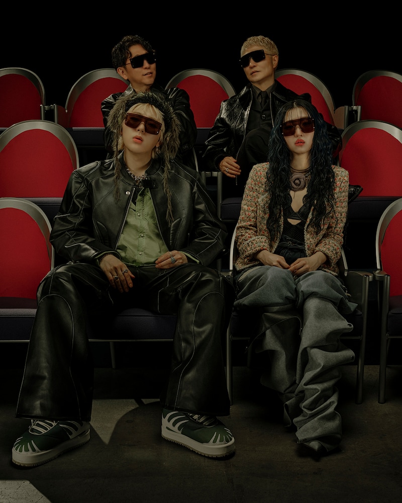 上段左から、☆Taku Takahashi（m-flo）、VERBAL（m-flo）。下段左から、ZICO、eill。