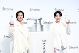 左から山下智久、Aiロボティクス株式会社の龍川誠代表取締役。