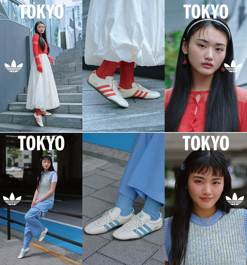 山崎天(櫻坂46)を起用したadidas Originals「TOKYO」ABCマート限定モデルのキャンペーンビジュアル。